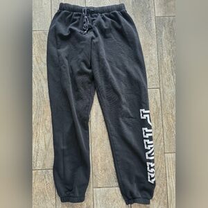 PINK Victoria's Secret Black Logo Joggers Sz Small